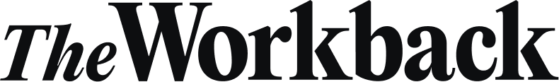The Workback Logo - Black text on transparent background