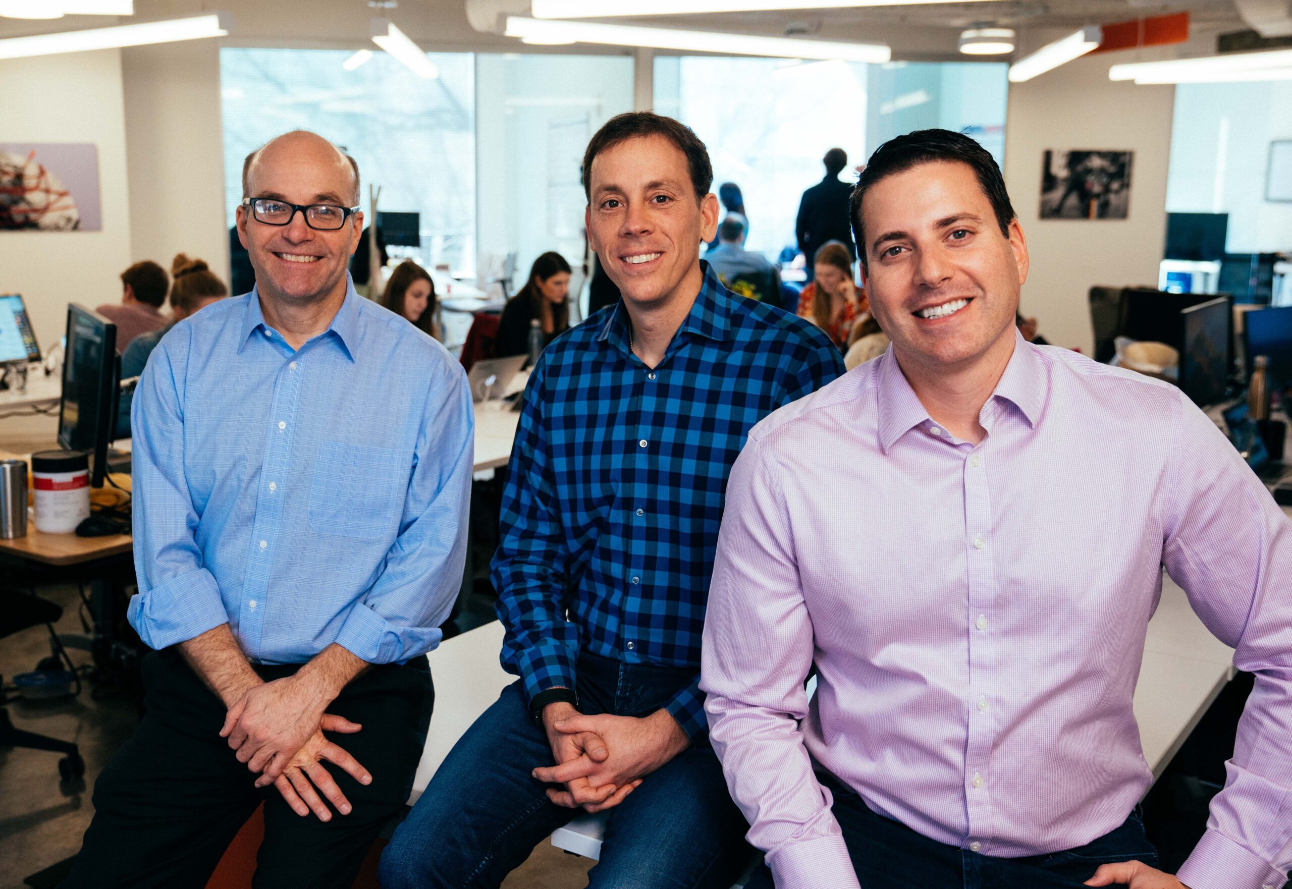 Axios co-founders from the left to right: Mike Allen, Jim VandeHei, and Roy Schwartz.